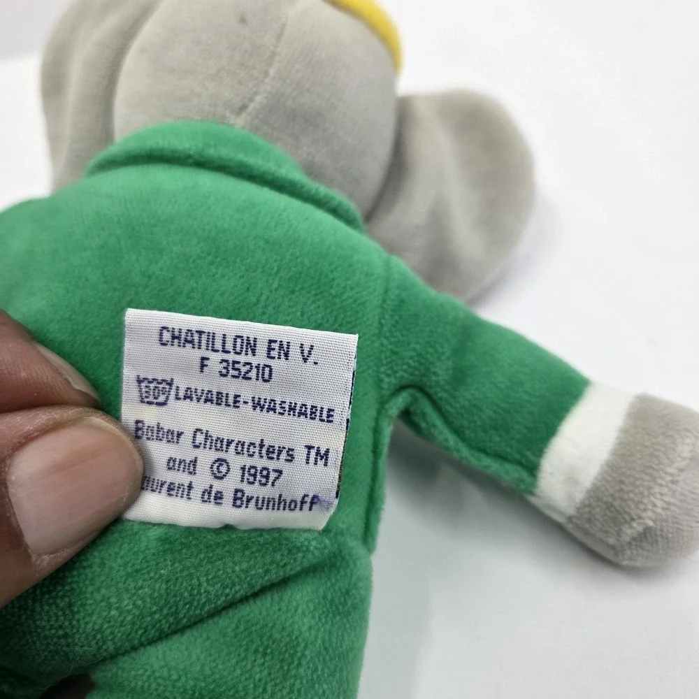 Vintage 1997 Babar The Elephant Plush Ajena Nounours Green Suit 12
